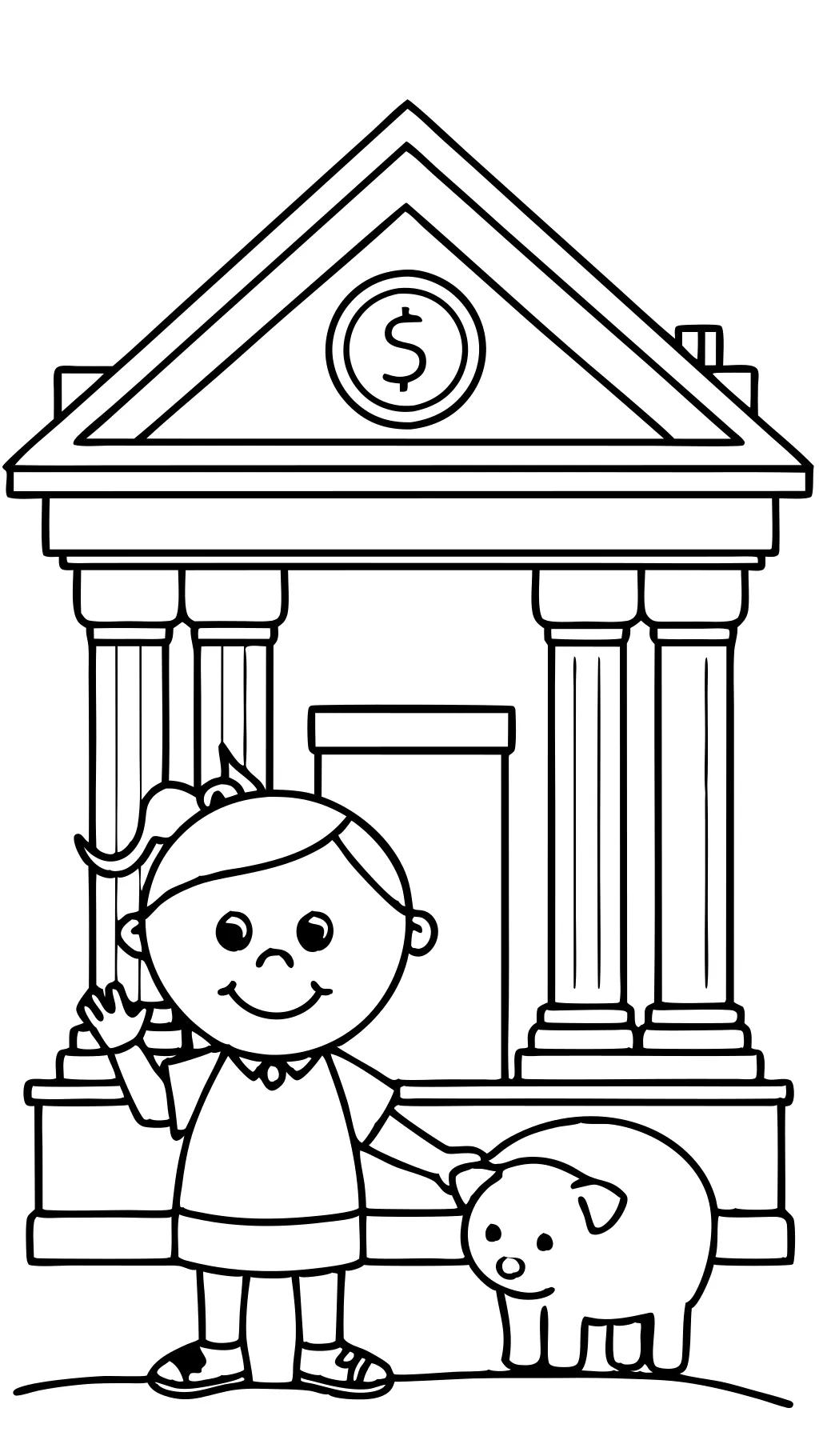 bank coloring pages